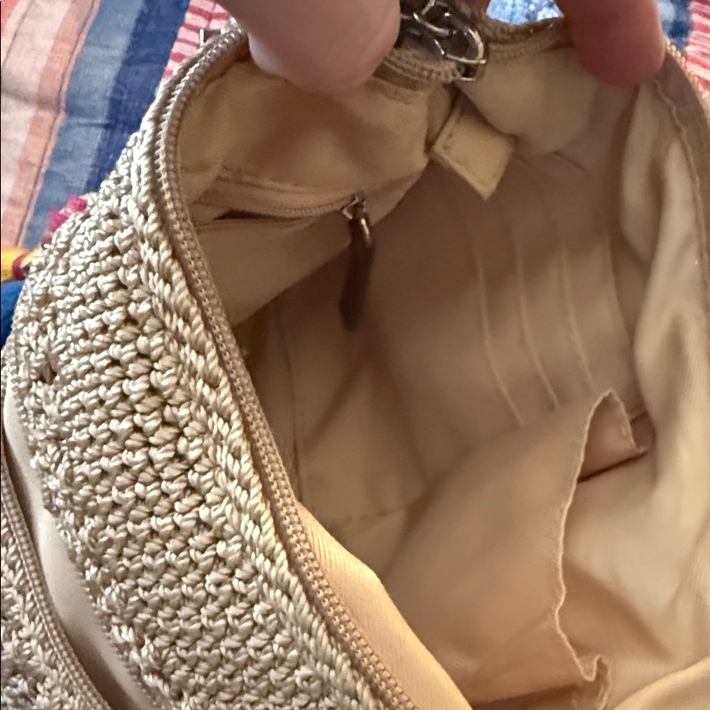 The Sak Tan Crochet Crossbody Bag with Multicolor Tassels - Picture 4 of 5